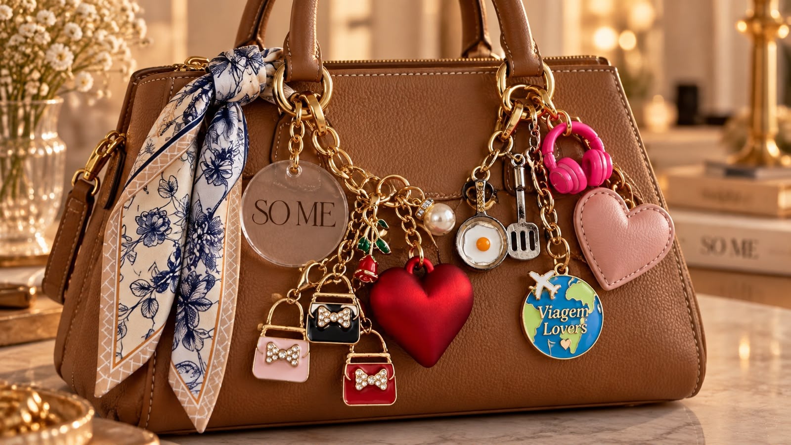 Bolsa com composição de charms So Me